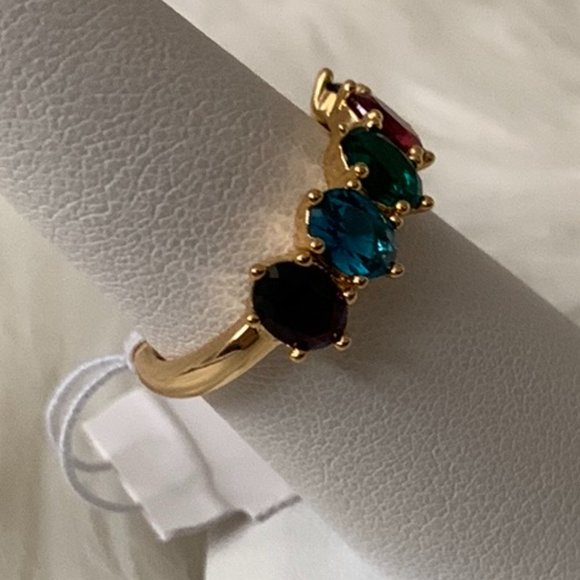 KENDRA SCOTT Cailin Crystal Band Ring in Gold RING SIZE 7 - Picture 3 of 5